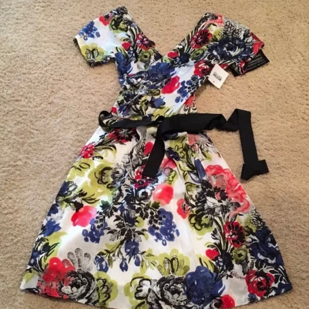Moschino Cheap And Chic Aeffe Floral Silk Dress